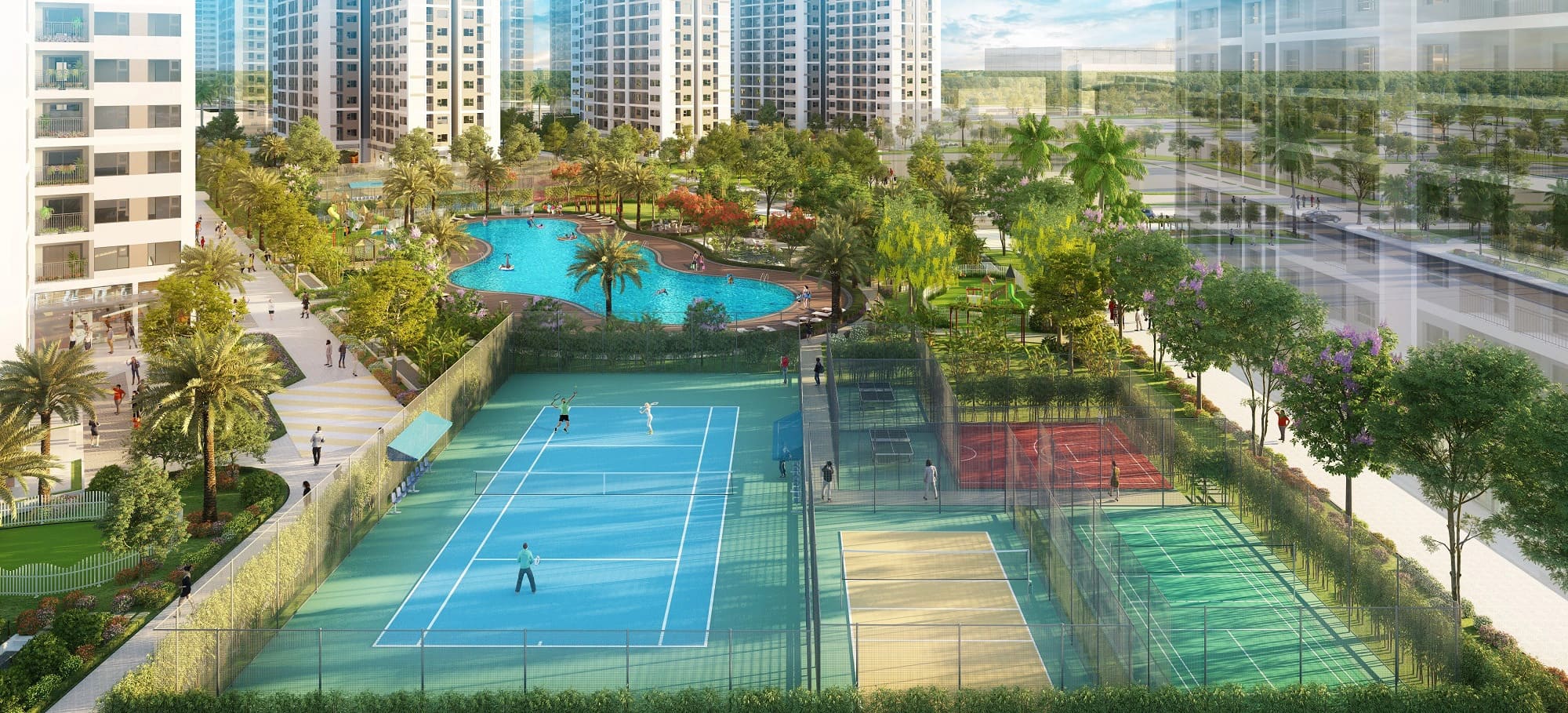 Hệ thống tiện ích được quy hoạch hiện đại, đồng bộ tại Imperia Smart City.