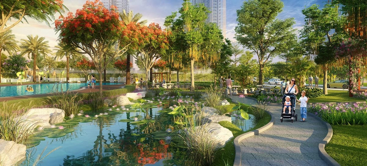 Không gian sống xanh an lành tại Imperia Smart City.