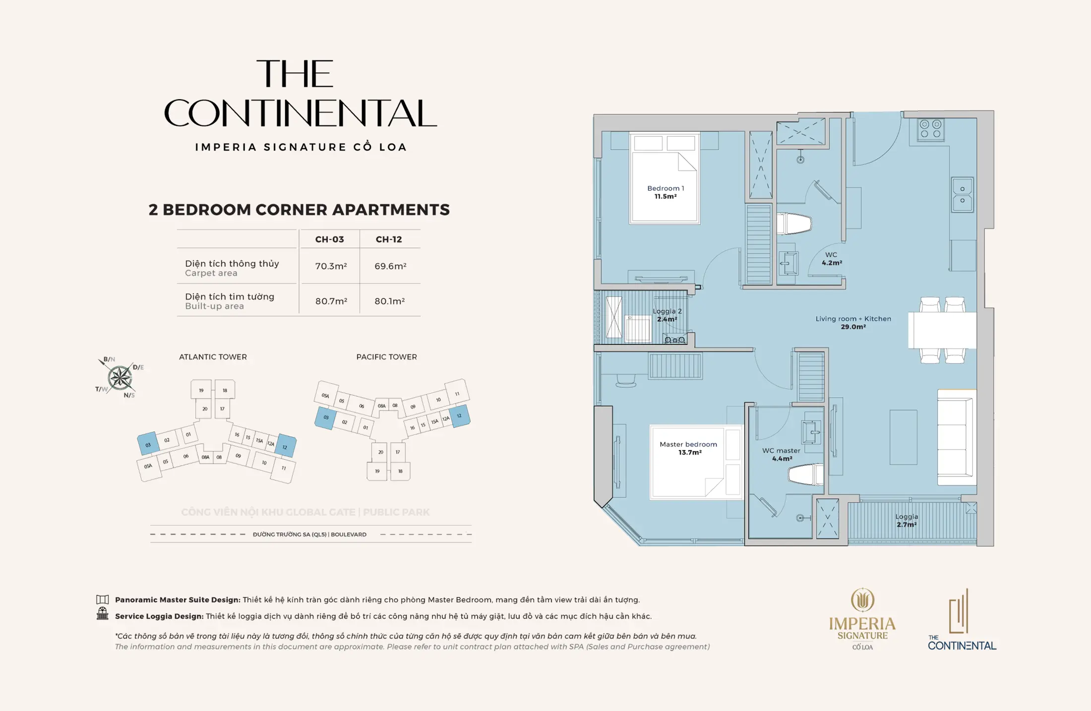 Layout điển hình Căn hộ 2 Phòng Ngủ CH-03 và CH-12 The Continental thuộc dự án Imperia Signature Cổ Loa. Layout điển hình Căn hộ 2 Phòng Ngủ CH-03 và CH-12 The Continental thuộc dự án Imperia Signature Cổ Loa.