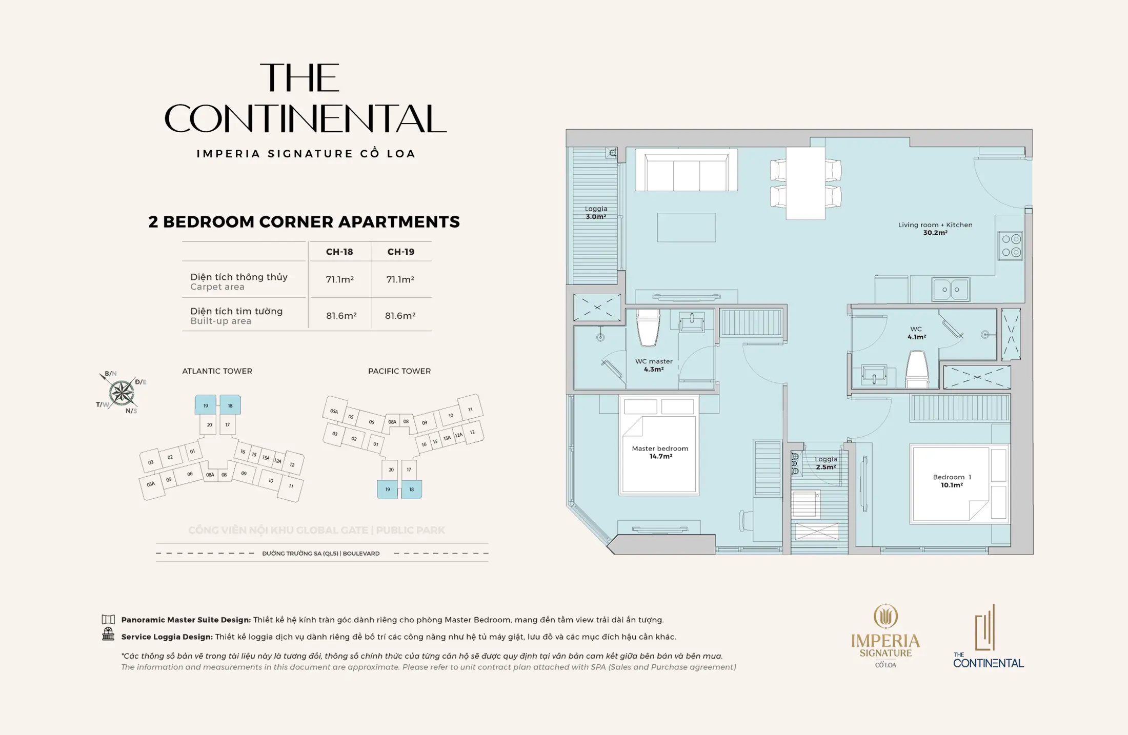 Layout điển hình Căn hộ 2 Phòng Ngủ CH-18 và CH-19 The Continental thuộc dự án Imperia Signature Cổ Loa. Layout điển hình Căn hộ 2 Phòng Ngủ CH-18 và CH-19 The Continental thuộc dự án Imperia Signature Cổ Loa.