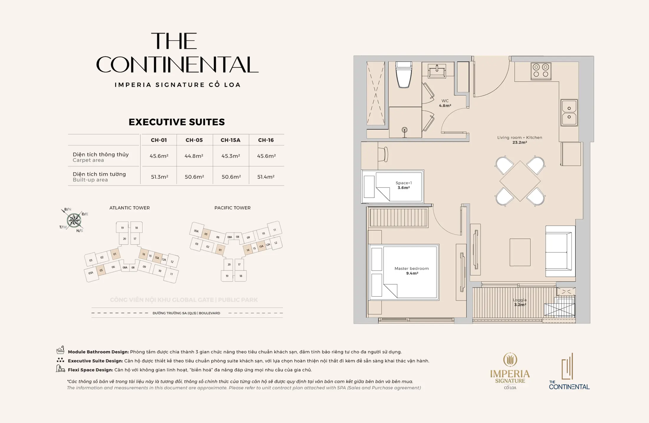 Layout điển hình Căn hộ Executive CH-01, CH-05, CH-15A và CH-16 The Continental thuộc dự án Imperia Signature Cổ Loa. Layout điển hình Căn hộ Executive CH-01, CH-05, CH-15A và CH-16 The Continental thuộc dự án Imperia Signature Cổ Loa.